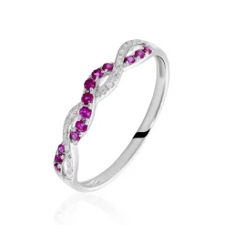 Bague Sofia Or Blanc Rubis Et Diamant|Marc Orian Discount