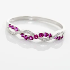 Bague Sofia Or Blanc Rubis Et Diamant|Marc Orian Discount