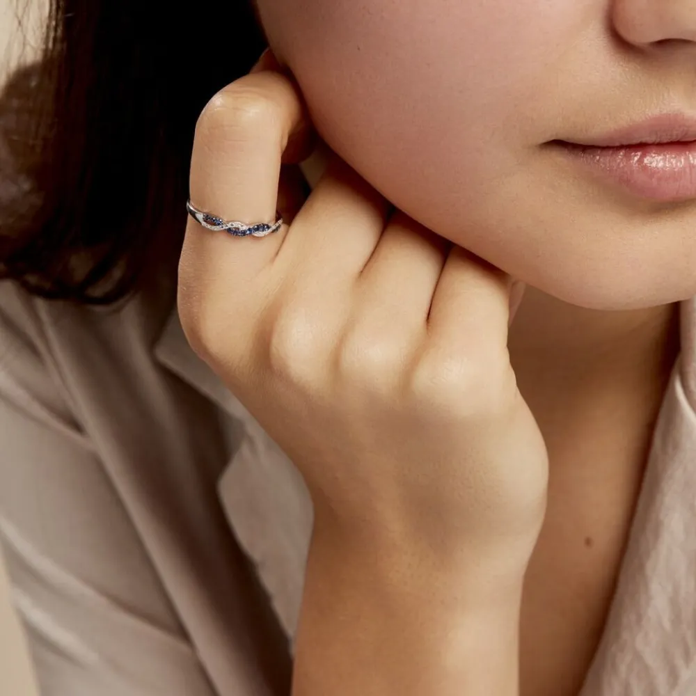 Bague Sofia Or Blanc Saphir Et Diamant|Marc Orian Online