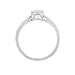 Bague Solitaire Accompagné Aramis Or Blanc Diamant Synthétique|Marc Orian Sale