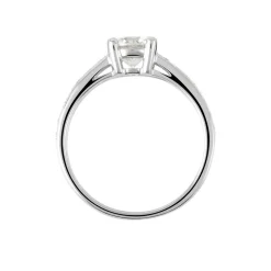 Bague Solitaire Accompagné Aramis Or Blanc Diamant Synthétique|Marc Orian