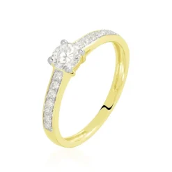 Bague Solitaire Accompagné Aramis Or Jaune Diamant Synthétique|Marc Orian Best