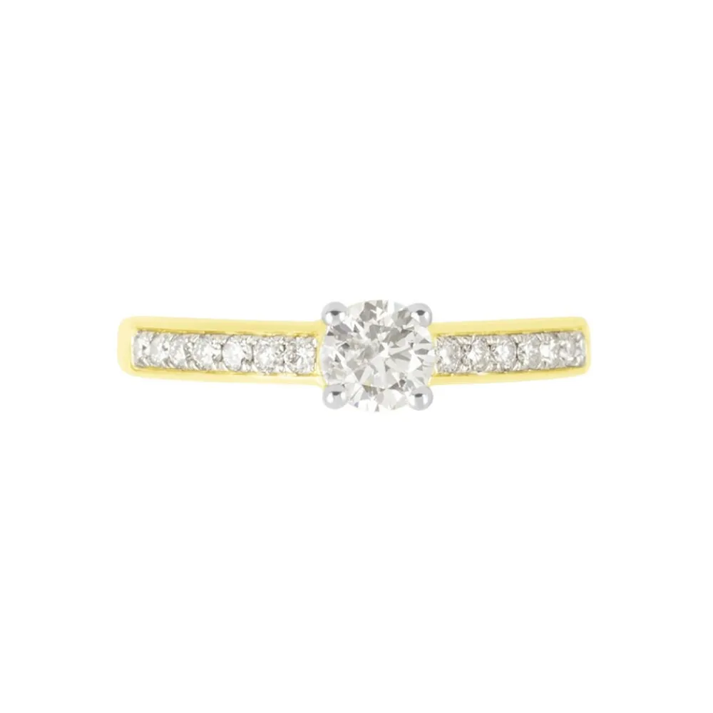 Bague Solitaire Accompagné Aramis Or Jaune Diamant Synthétique|Marc Orian Best
