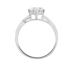 Bague Solitaire Alassane Or Blanc Oxyde De Zirconium|Marc Orian