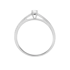 Bague Solitaire Alexandra Or Blanc Diamant|Marc Orian New
