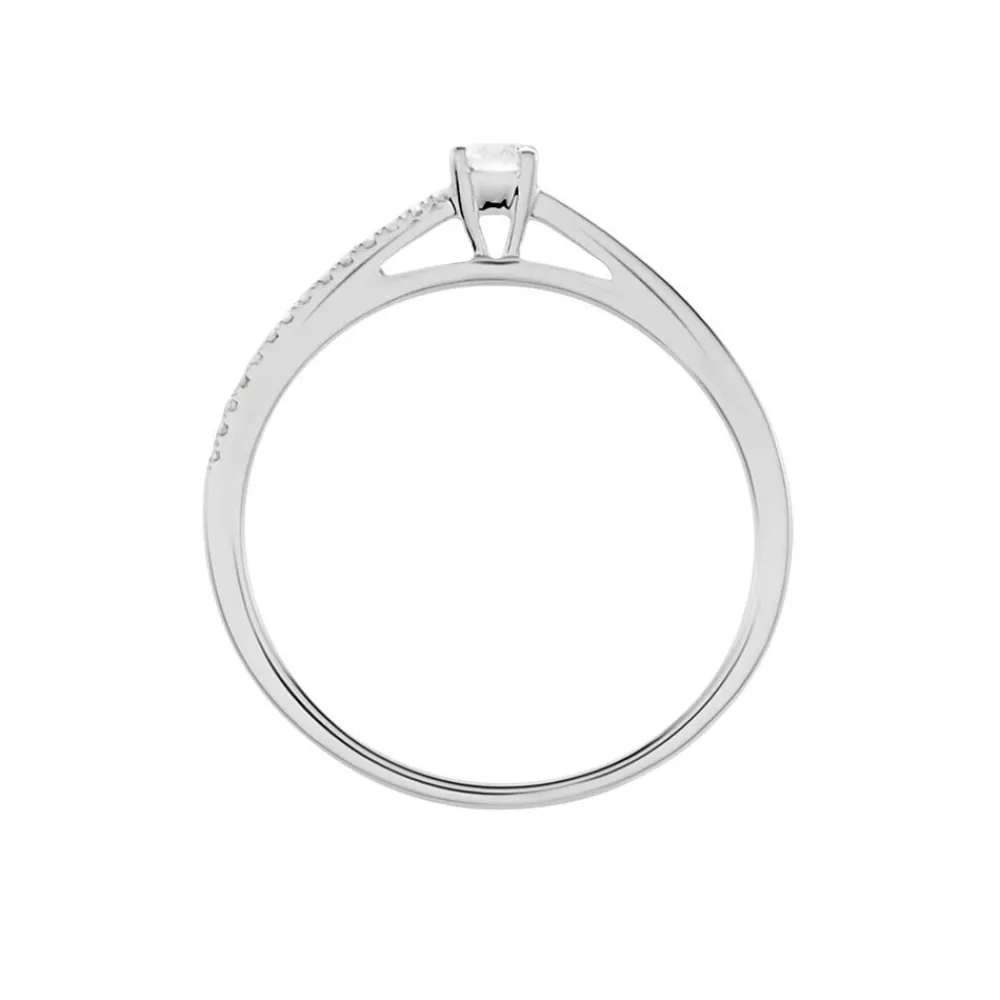 Bague Solitaire Alexandra Or Blanc Diamant|Marc Orian New
