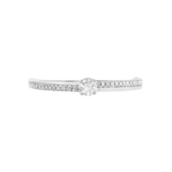 Bague Solitaire Alexandra Or Blanc Diamant|Marc Orian New