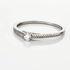 Bague Solitaire Alexandra Or Blanc Diamant|Marc Orian New