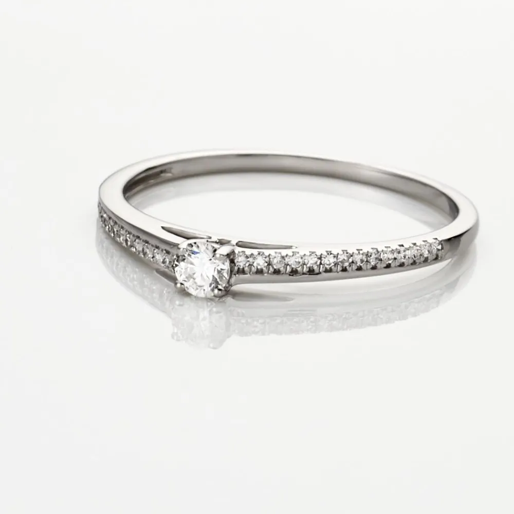 Bague Solitaire Alexandra Or Blanc Diamant|Marc Orian New