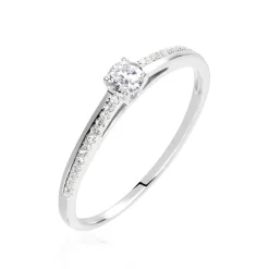 Bague Solitaire Alexandra Or Blanc Diamant|Marc Orian Hot