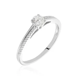 Bague Solitaire Alexandra Or Blanc Diamant|Marc Orian Outlet