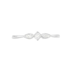 Bague Solitaire Alwyn Or Blanc Diamant