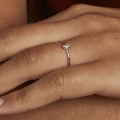 Bague Solitaire Argent Blanc 1er Solitaire Oxyde De Zirconium|Marc Orian Clearance