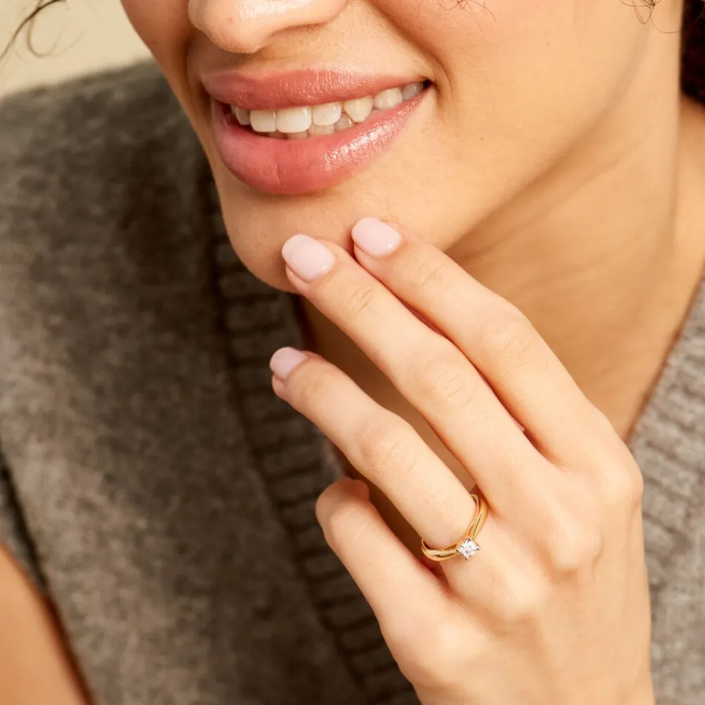 Bague Solitaire Artemis Or Jaune Diamant|Marc Orian New