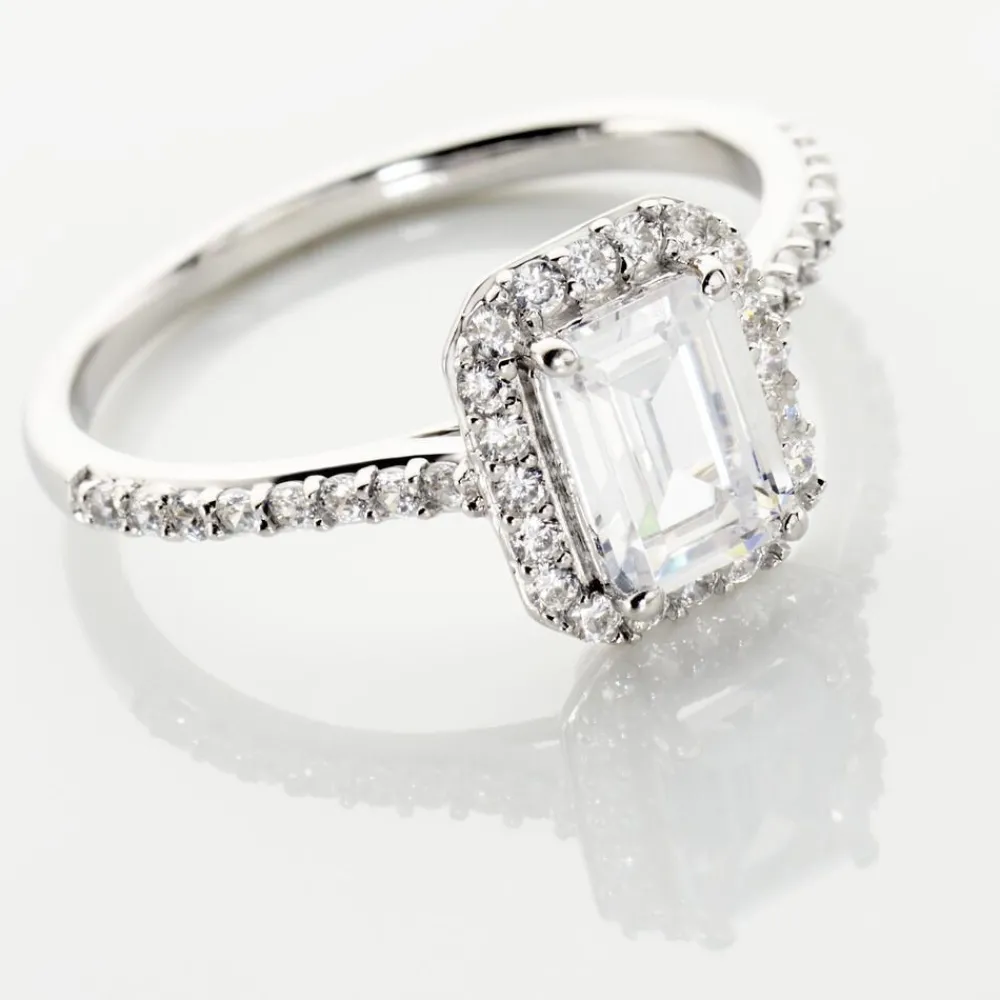 Bague Solitaire Cadmos Argent Blanc Oxyde De Zirconium|Marc Orian Clearance