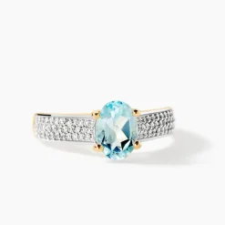 Bague Solitaire Crista Or Jaune Topaze Et Oxyde|Marc Orian Hot