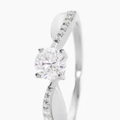 Bague Solitaire Doralicia Argent Blanc Oxyde De Zirconium|Marc Orian Hot