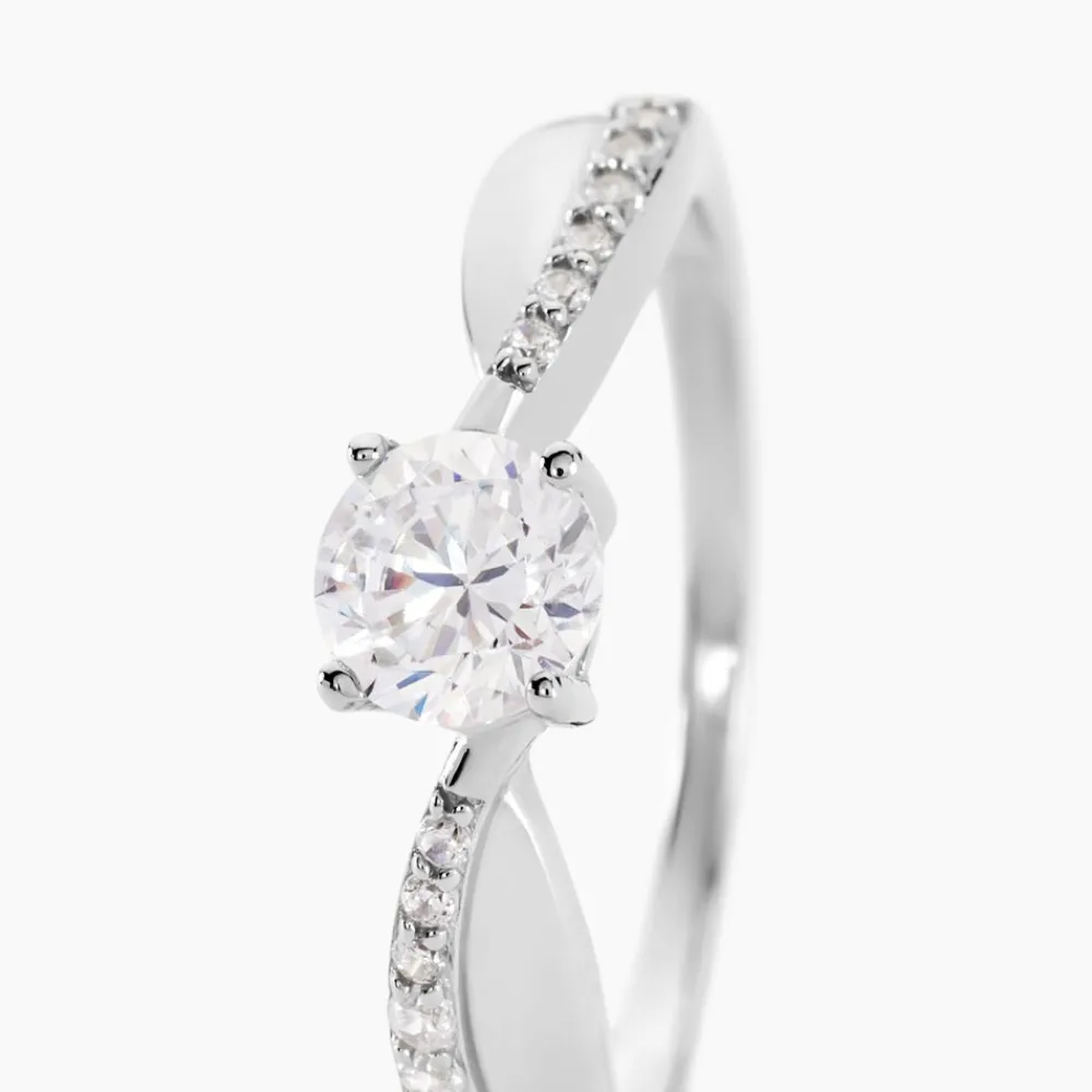 Bague Solitaire Doralicia Argent Blanc Oxyde De Zirconium|Marc Orian Hot