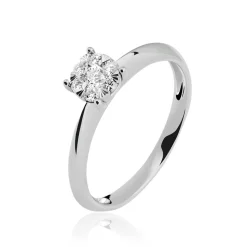 Bague Solitaire Dream Or Blanc Diamant