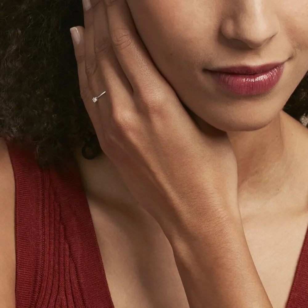 Bague Solitaire 1er Solitaire Argent Blanc Oxyde De Zirconium|Marc Orian Discount