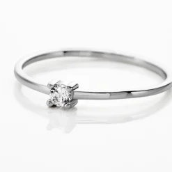 Bague Solitaire 1er Solitaire Argent Blanc Oxyde De Zirconium|Marc Orian Discount