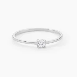 Bague Solitaire 1er Solitaire Argent Blanc Oxyde De Zirconium|Marc Orian Discount