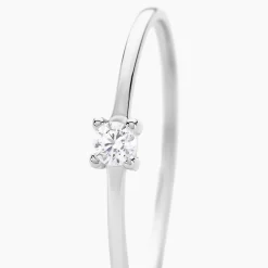 Bague Solitaire 1er Solitaire Argent Blanc Oxyde De Zirconium|Marc Orian Discount