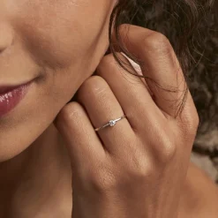 Bague Solitaire 1er Solitaire Argent Blanc Oxyde De Zirconium|Marc Orian Discount