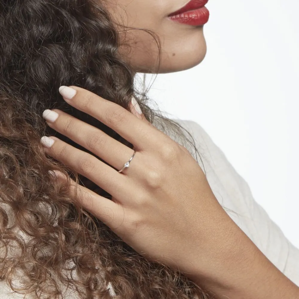 Bague Solitaire 1er Solitaire Argent Blanc Oxyde De Zirconium|Marc Orian New