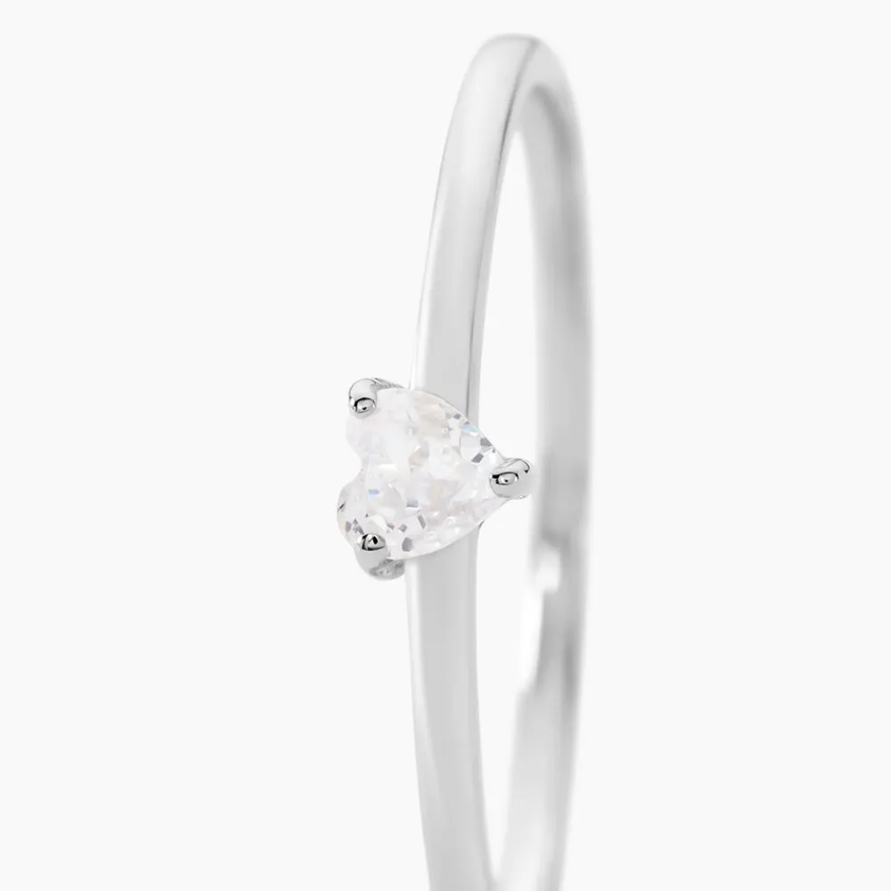 Bague Solitaire 1er Solitaire Argent Blanc Oxyde De Zirconium|Marc Orian New