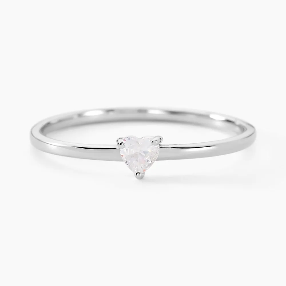 Bague Solitaire 1er Solitaire Argent Blanc Oxyde De Zirconium|Marc Orian New