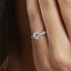 Bague Solitaire Fathima Or Blanc Oxyde De Zirconium|Marc Orian New