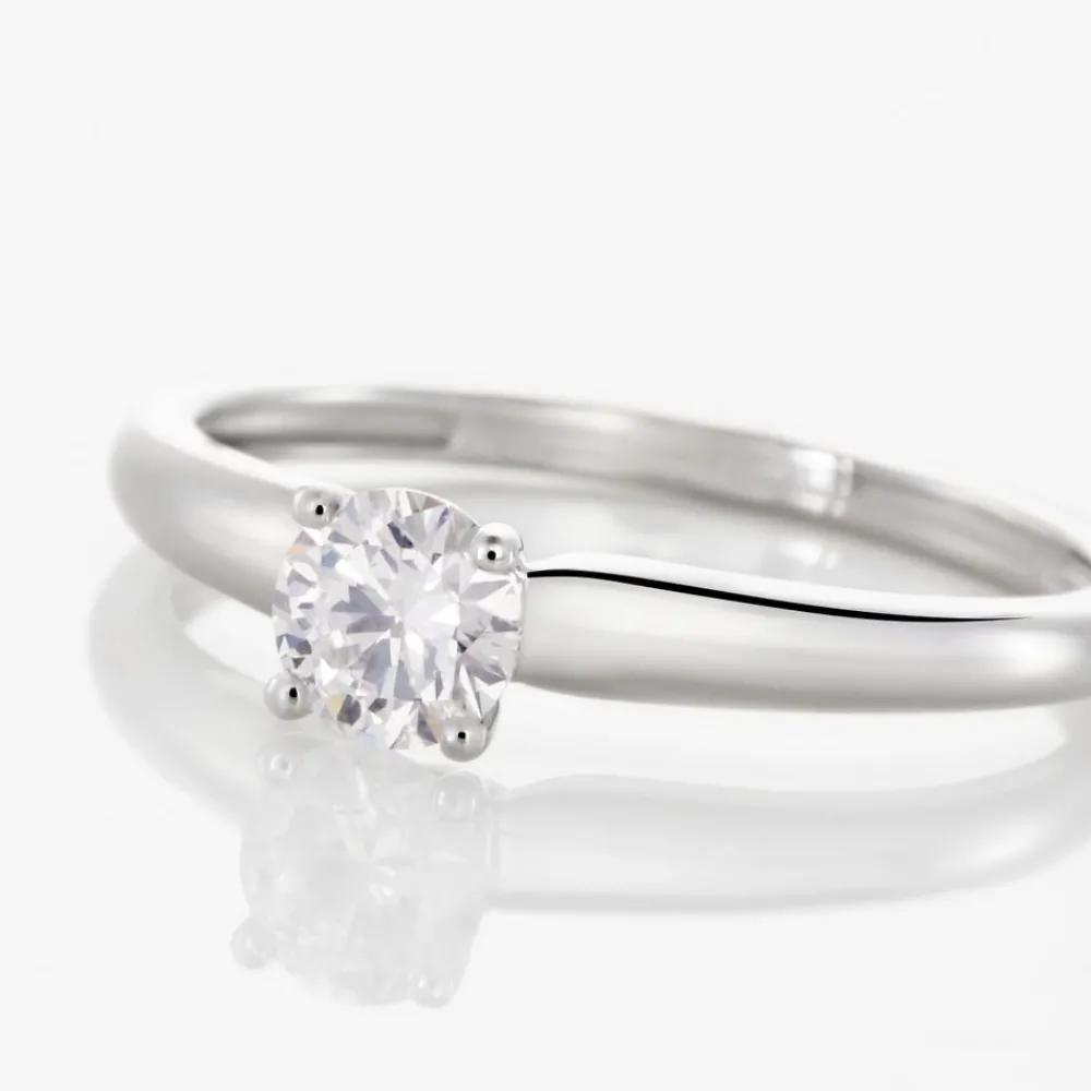 Bague Solitaire Flora Or Blanc Diamant|Marc Orian Clearance