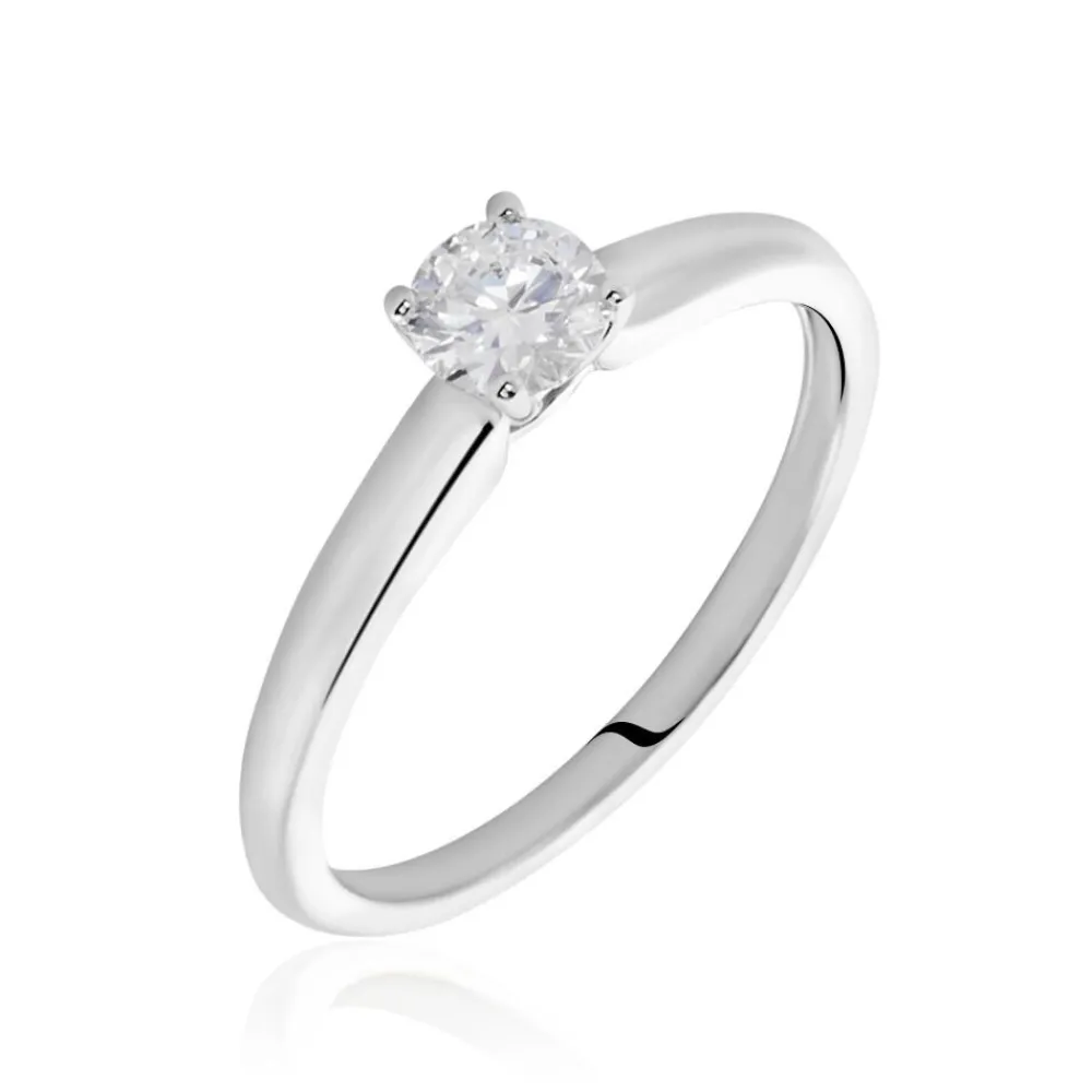 Bague Solitaire Flora Or Blanc Diamant|Marc Orian Clearance