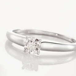 Bague Solitaire Flora Or Blanc Diamant|Marc Orian Best