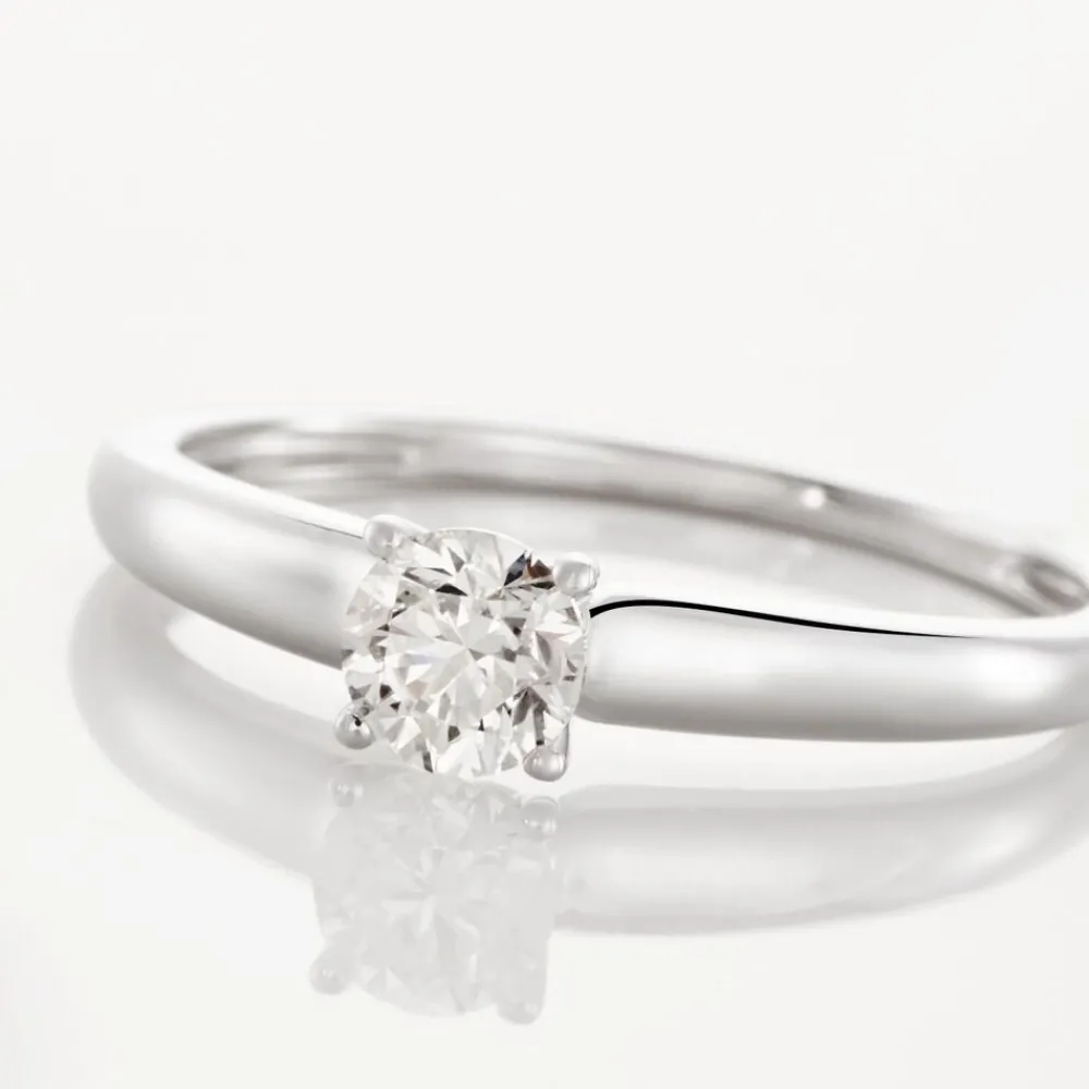 Bague Solitaire Flora Or Blanc Diamant|Marc Orian Best