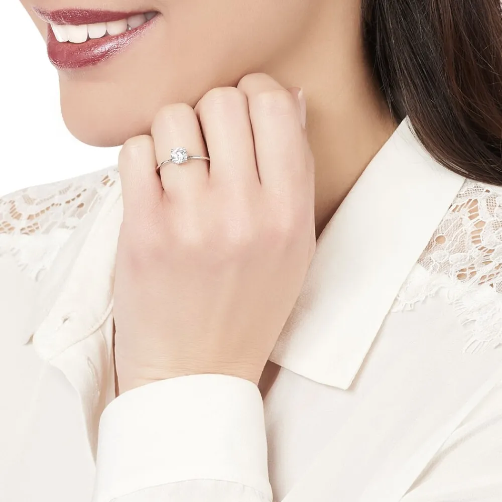 Bague Solitaire Gatiane Argent Oxyde De Zirconium|Marc Orian