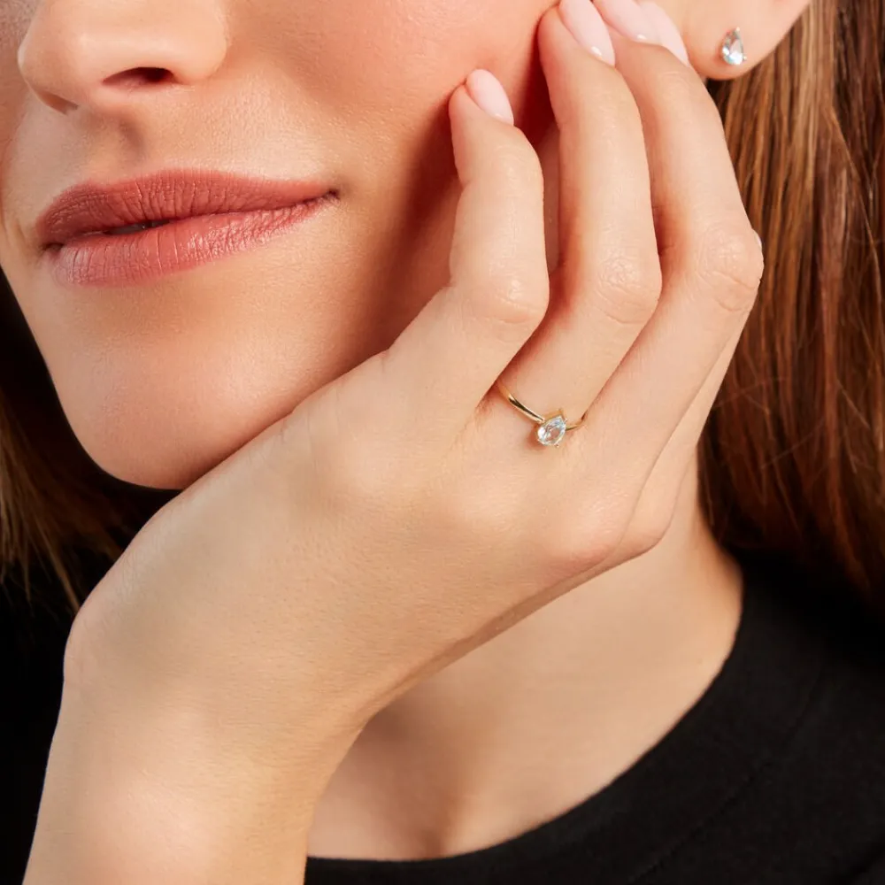 Bague Solitaire Goutte Or Jaune Topaze|Marc Orian Clearance