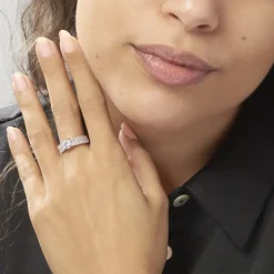 Bague Solitaire Hamane Argent Blanc Oxyde De Zirconium|Marc Orian New