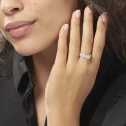 Bague Solitaire Hamane Argent Blanc Oxyde De Zirconium|Marc Orian New