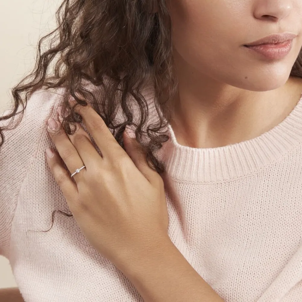 Bague Solitaire Hemera Or Blanc Diamant|Marc Orian