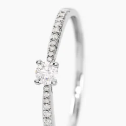 Bague Solitaire Hemera Or Blanc Diamant|Marc Orian