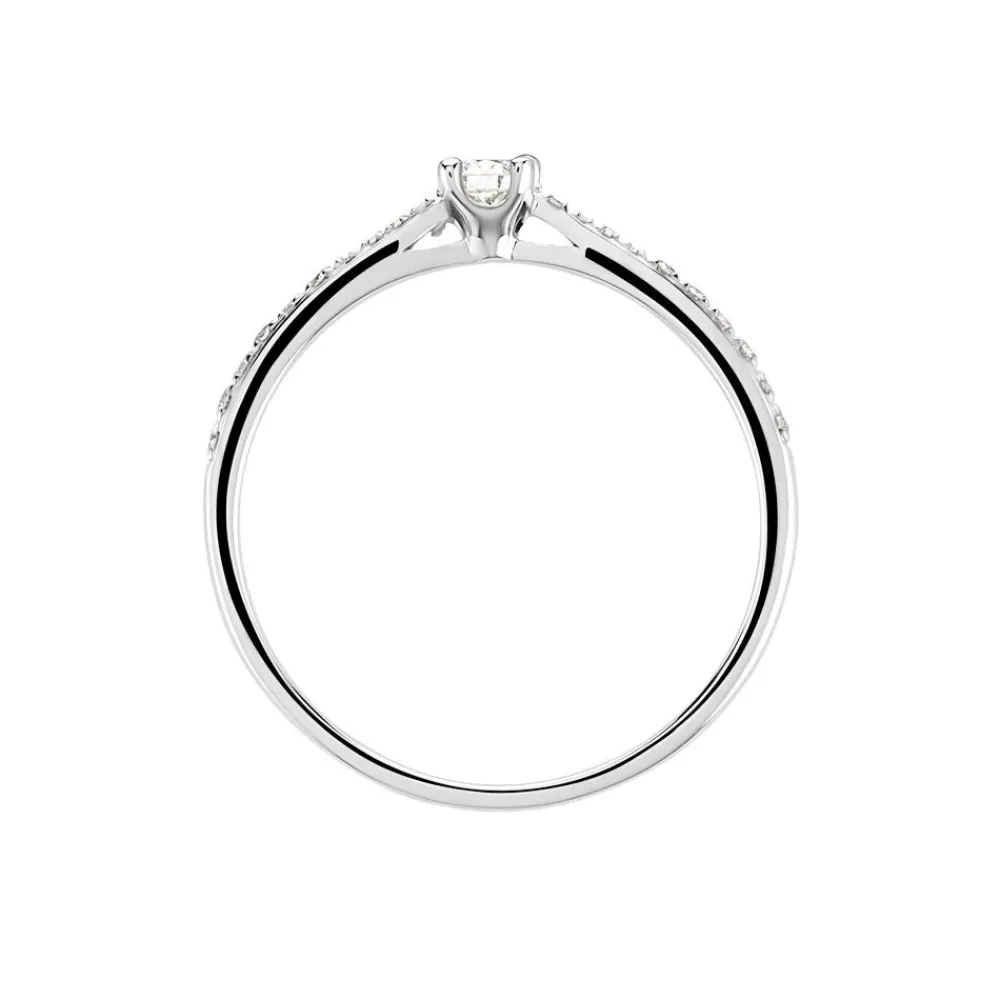 Bague Solitaire Hemera Or Blanc Diamant|Marc Orian