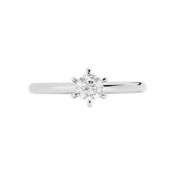 Bague Solitaire Ibtisem Or Blanc Diamant|Marc Orian Discount