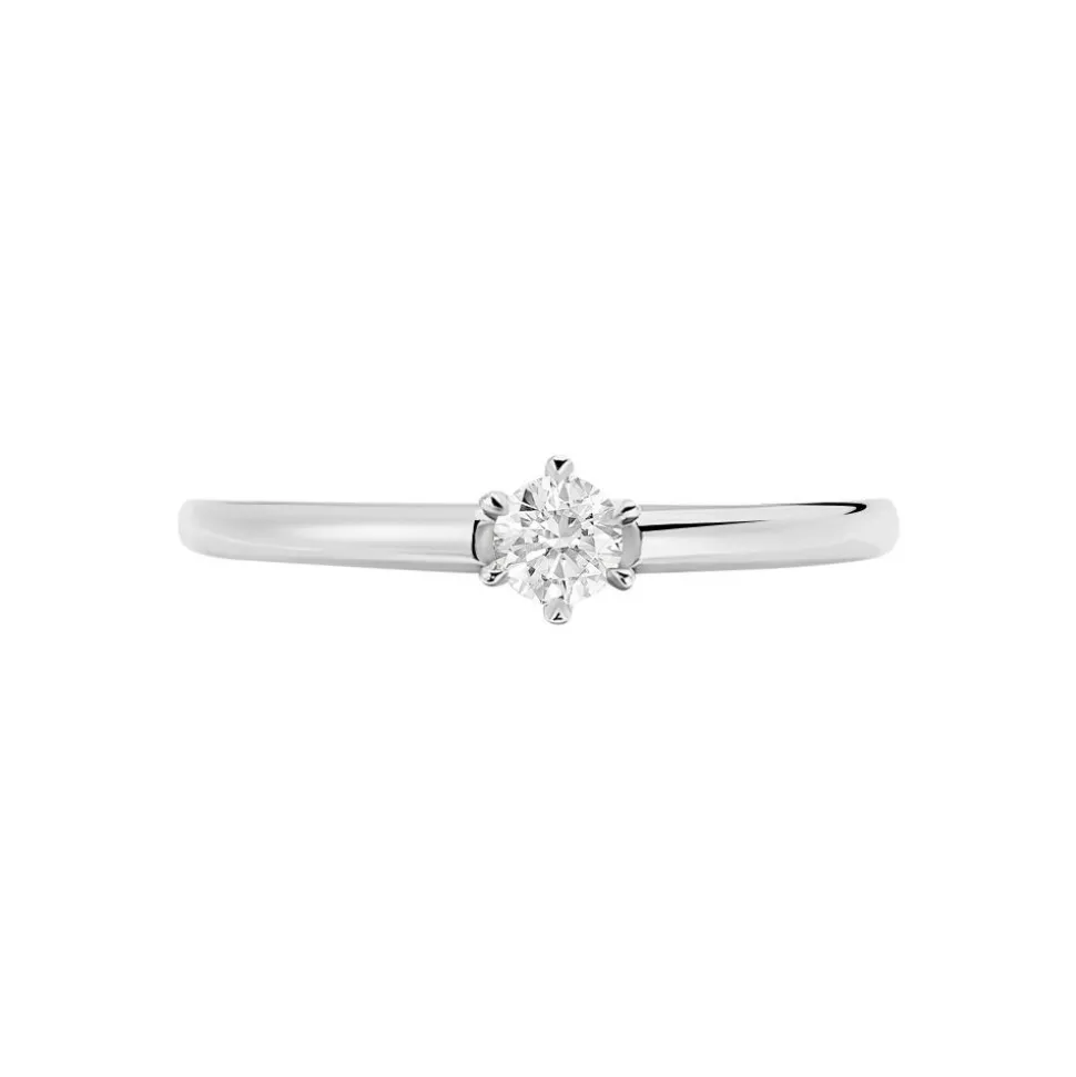 Bague Solitaire Ihsane Or Blanc Diamant