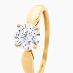 Bague Solitaire Illyana Or Jaune Oxyde De Zirconium|Marc Orian Discount