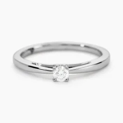Bague Solitaire Iris Or Blanc Diamant|Marc Orian Online
