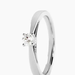 Bague Solitaire Iris Or Blanc Diamant|Marc Orian