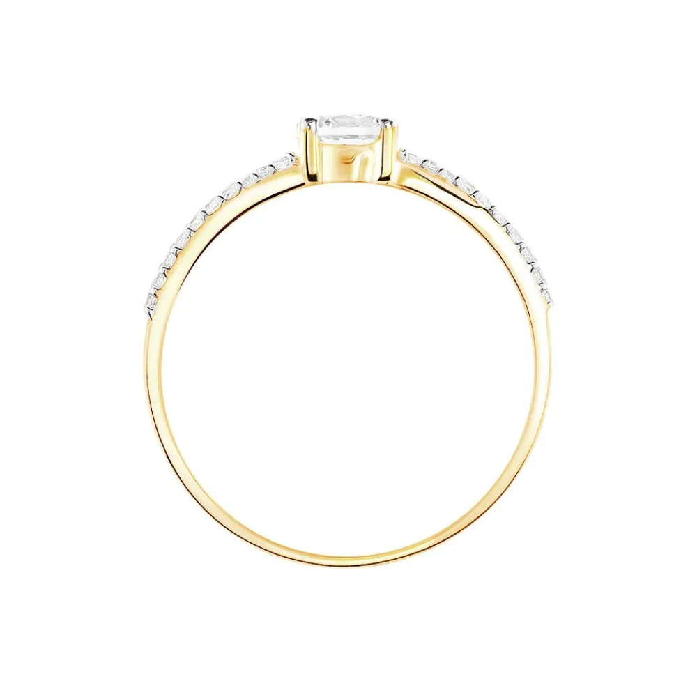 Bague Solitaire Jessa Or Jaune Oxyde De Zirconium|Marc Orian New