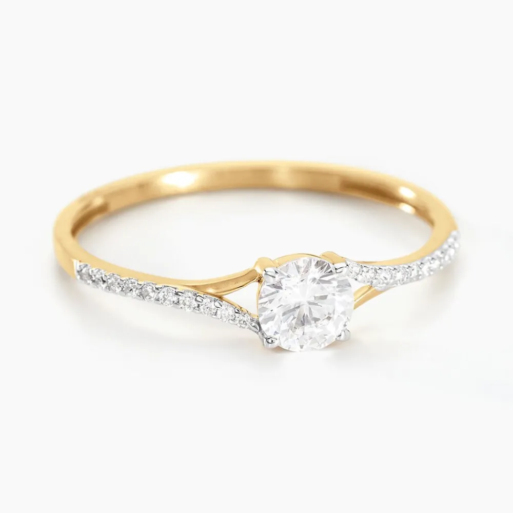 Bague Solitaire Jessa Or Jaune Oxyde De Zirconium|Marc Orian New